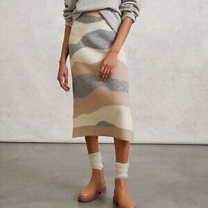 Anthropologie Printed Midi Sweater Skirt by Line & Dot (NWT)